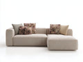 Divano angolare - Tessuto - Legno - 290x170x85 cm - Beige - Design moderno