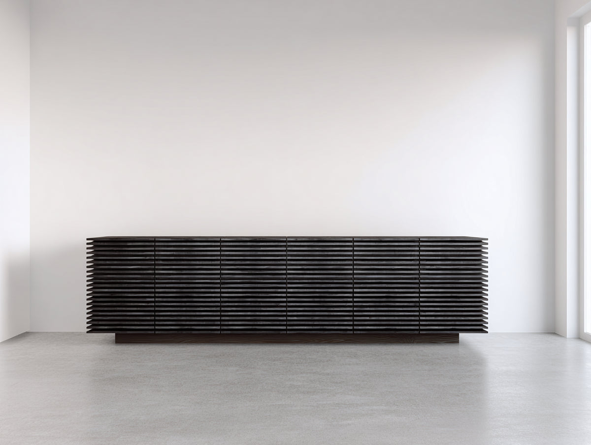 Mobile ingresso - Legno - 200x40x75 cm - Nero - Stile moderno