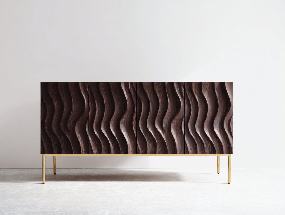 Mobile ingresso - Legno - 200x40x75 cm - Marrone - Stile moderno