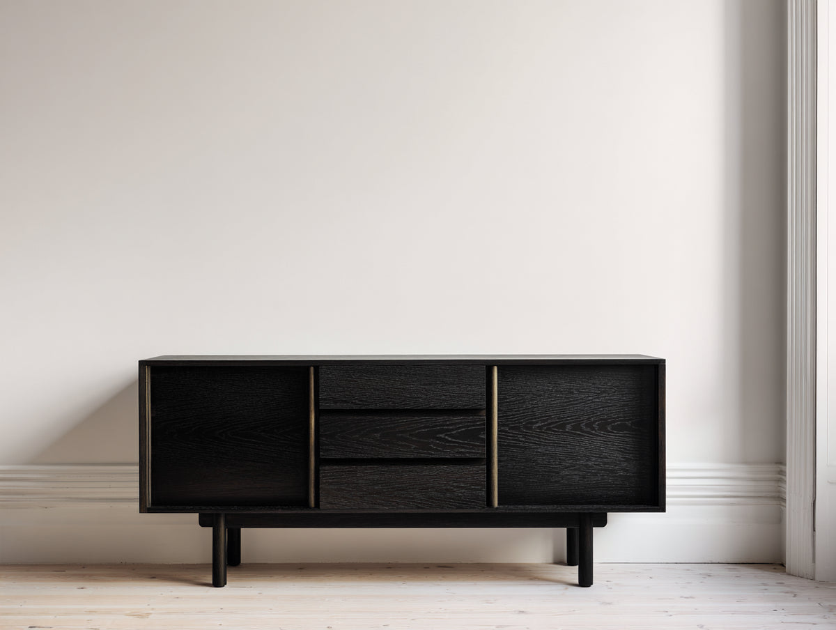 Mobile ingresso - Legno - 160x40x75 cm - Nero - Stile moderno