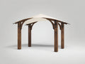 Pergola da giardino - Legno - 300x300x250 cm - Marrone-Beige - Stile rustico