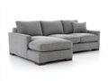 Divano angolare - Tessuto - Legno - 310x165x85 cm - Grigio - Stile contemporaneo